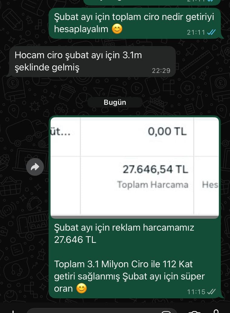Reklam hesabı ekran görüntüleri 1